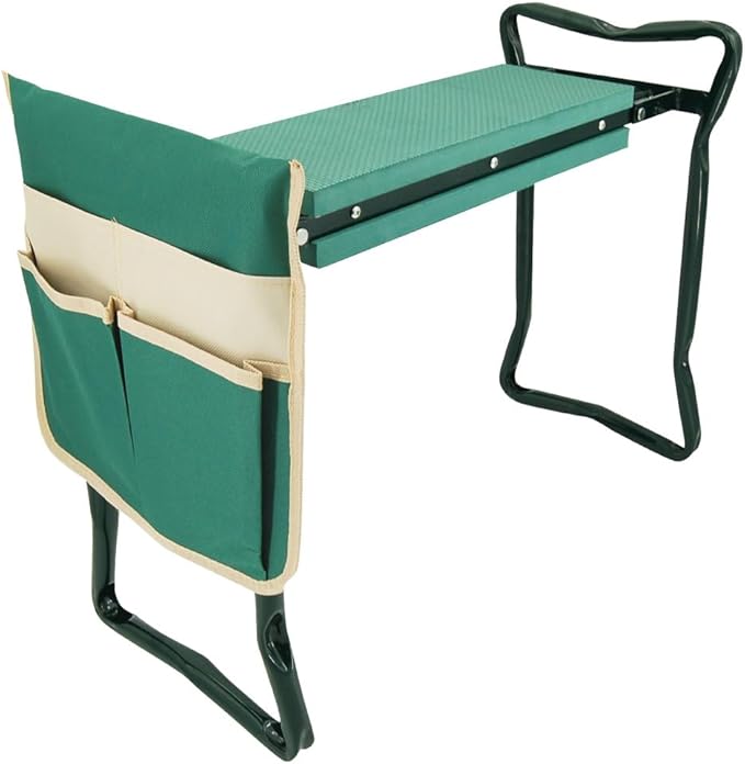 Garden Kneeler and Bench with Tool Pouch