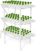 Hydroponics Growing System KitBalcony-Type Hydroponic Vegetable Growing MachinePVC Plant Sites with 108 Plant SitesGardening System Grow Kit with Water Pump Timerfor VegetablesFruitsHerbA