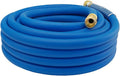 25FT 3/4 Heavy Duty Rubber Garden Hose - 200psi Working 1000psi Burst - Hot/Cold Water - Five-Layered Braiding for Durability - Versatile for Gardening Agriculture Construction(Blue)