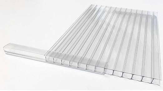 8mm Polycarbonate U Channel U Connector U Profile U End Cap Polycarbonate Panel End Cap Used for 8mm Twin Wall Greenhouse Polycarbonate Panels 2 Pieces Per Package Clear Color (6 Feet Long)