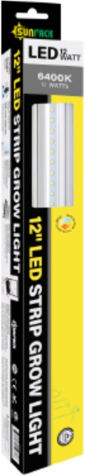 SUNPACK High Output 12W LED 6400K Strip Grow Light White 12 - Made for Indoor Gardening or Greenhouses Ideal for Seed Starting
