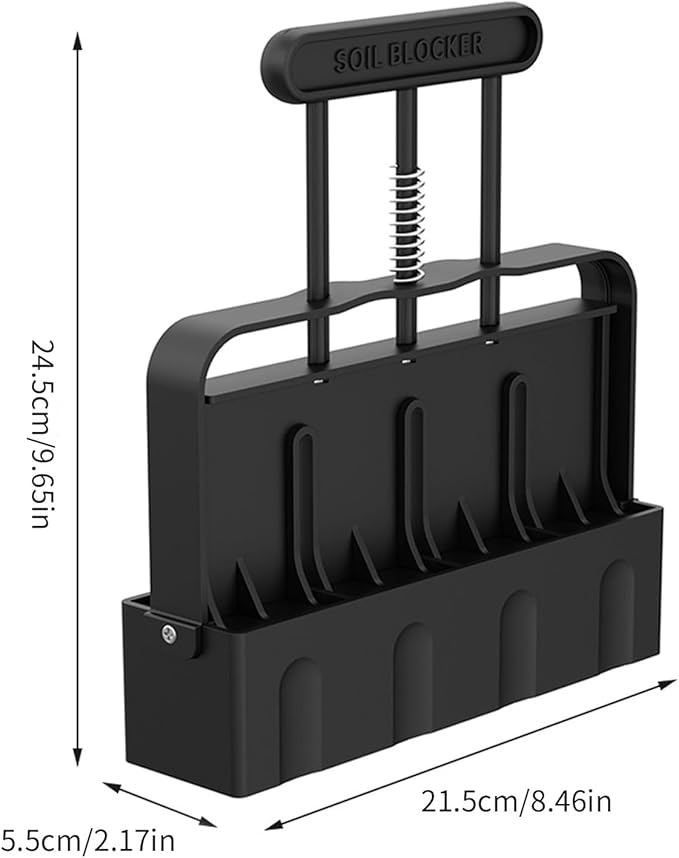 4 Cell Upgraded Soil Block Maker With Comfortable Handle Handheld Soil Blocking Tool For Seed Starting Gardening Soil Blocking Tool