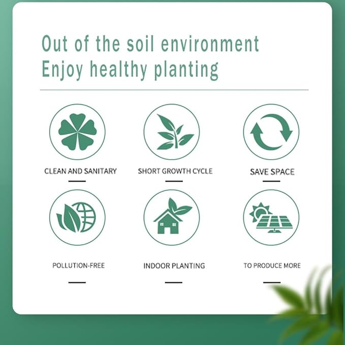 Hydroponics Growing SystemAquaponics | PVC-U Pipe | for Home Kitchen Windowsill | for Herbs Fruits &amp Vegetables | White GYL24824