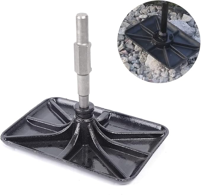 Steel Tamper Garden Tamper Tool Without Handle Heavy Duty Hand Plate Soil Compactor Durable Landscaping Rammer Soil Tamper for Leveling Soil Gravel Asphalt Driveway