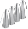 Treva Chemical Free Bug Fan Fly Deterrent with Holographic Blades to Clear Bugs Mosquitoes and Flies Battery Powered Fly Fan Silver (4 Pack)