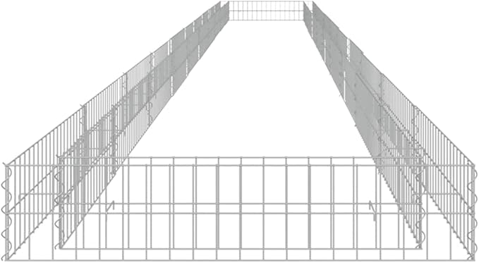 Gabion Raised Bed Galvanized Steel Gabion Cages Basket Garden Outdoor Flower Box Planter Plant Above Ground Garden Boxes 393.7x39.4x7.9-203
