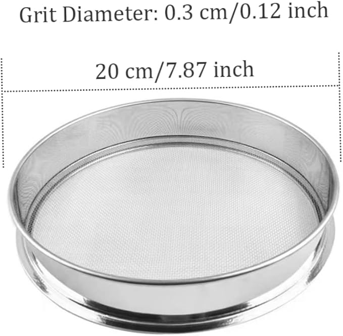 Garden Sieve Metal Soil Sieve Garden Riddle Mesh Sizes Garden Riddle Fine Mesh Soil Sieve Garden Sieve 0.3cm Grit for Stone Sand Gardening ToolGardening Sieve for Soil and Stones