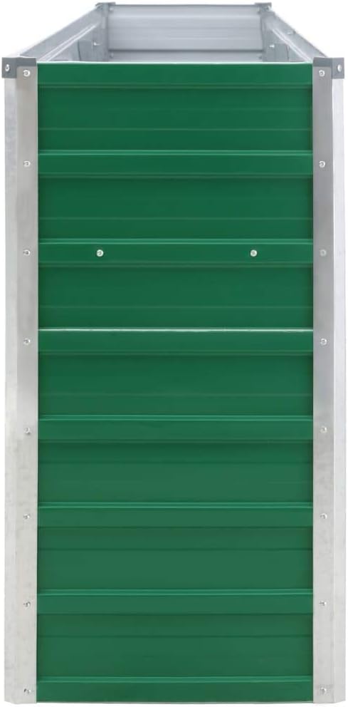 YAFF Raised Garden Bed 126x15.7x30.3 Galvanized Steel Green (35.156lbs)