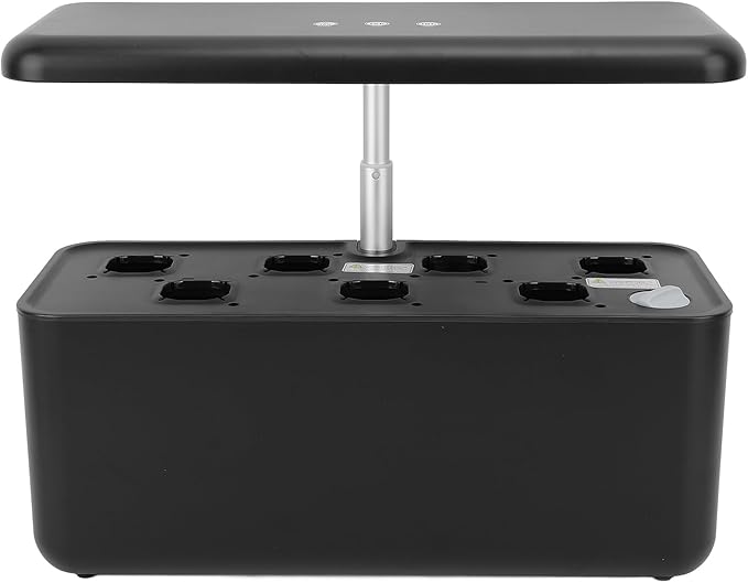 Acouto roponics Growing System with LED Lights and Pump Cycle for Indoor Vegetable Garden - 3 Modes Planter (Black)