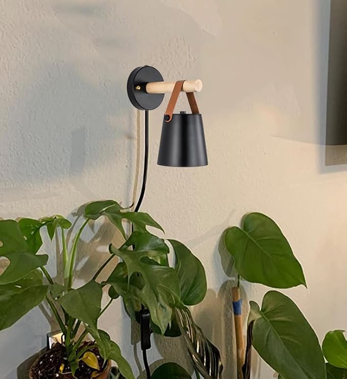 Hook Type Wall Mounted Plant Light for Indoor Growing Full Spectrum 4500K 10W Adjusted Angle &amp Light Beam Range 15°-60° Modern Black Wall Lamps for Plants Flowers