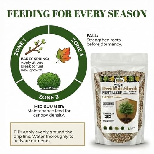 Old Cobblers Farm™ Wicked Growth Deciduous Shrubs Fertilizer – Enhances Seasonal Performance and Keeps Shrubs Healthy and Full (5 lbs | 10 lbs | 15 lbs | 20 lbs) (10 lbs)
