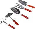 YARNOW 5pcs Garden Tool Set with Outdoor Shovel and Practical Rake Steel Hand Tools for Digging Planting and Soil Loosening in Home Gardening and Landscaping