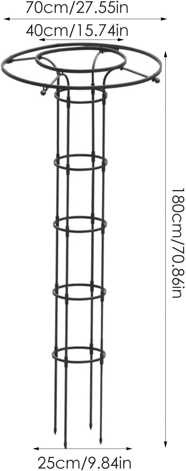 Umbrella Trellis TowerUmbrella Trellis Garden Rustproof Trellis Metal Vine Plant Support Trellis Vertical Umbrella Garden Trellis Tower for Potted Plant Support Decorative Vegetables Flowers Vine