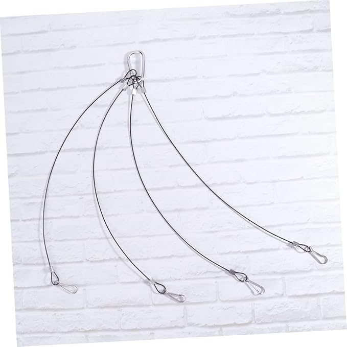 Grow Light Hanging Rope 4pcs Plant Hooks Hydroponics Hanging Kit Thick Wire Kit