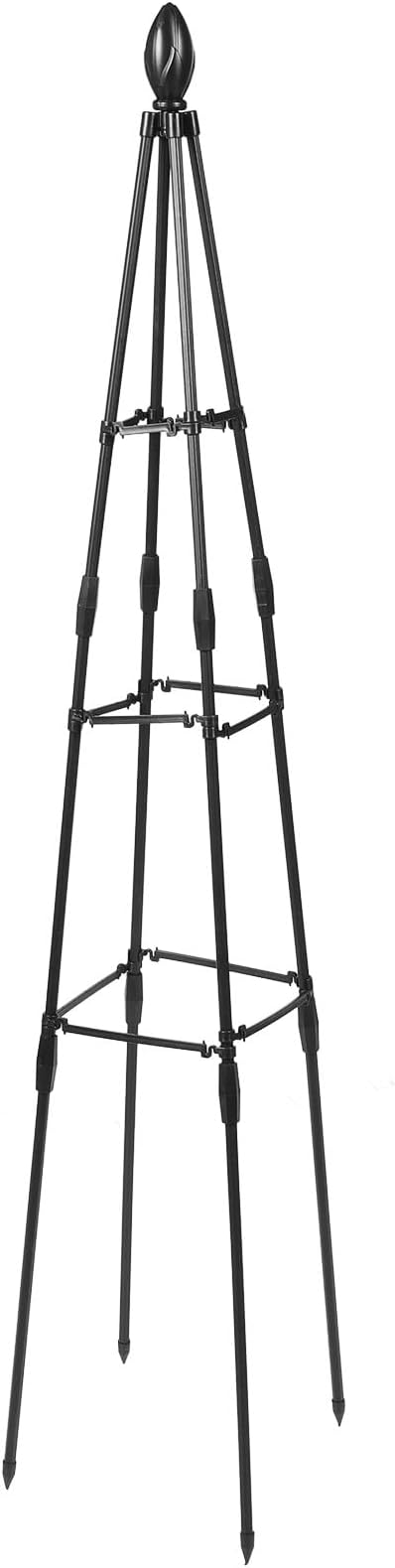 YARNOW Garden Trellis Plant Climbing Support Rack 120cm Triangular Metal Vine Frame Outdoor Indoor Plant Trellis and Potted Flower Stands