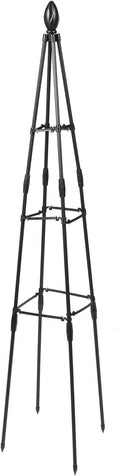 Garden Trellis for Climbing Plants and Potted Flowers 120cm Iron Climbing Plant Support Frame Reinforced Four-Corner Structure for Patio and Garden
