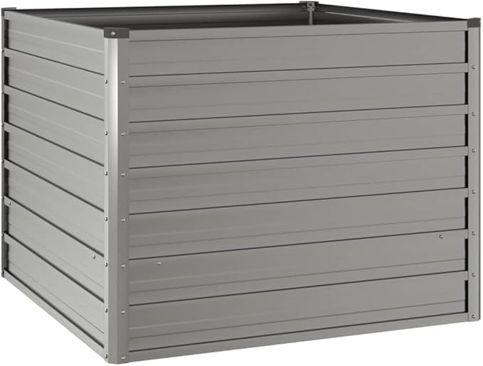 Large Corten Steel Garden Raised Bed Rustic &amp Modern Farmhouse Design Outdoor Planter Box Metal Raised Planter Bed for Vegetables Flowers 39.4x39.4x30.3 Brown-357