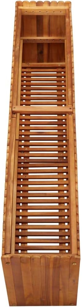 REWIS Garden Raised Bed Planter Raised Beds Raised Planter Box Planters for Outdoor Plants Garden Beds 59x11.8x19.6 Solid Acacia Wood