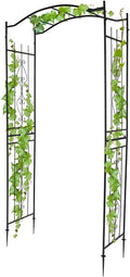 VINGLI Garden Arbor Arch for Wedding Ceremony Party Christmas Garden Decor Steel Garden Trellis for Plant Climbing Pergola for Garden Backyard Lawn (Bridge Top)