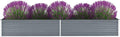 Garden Planter Raised Bed Galvanized Steel Patio Flower Plant Vegetable Bed with Open Bottom Lawn Backyard Outdoor Patio DIY Decor Gray 126x31.5x17.7