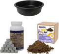 Chalily Aquatic Planting Bundle for Waterlilies Bog Plants Lotus Easy Water Lily Plant Kit Hardy Tropical Waterlily Kit Pond Water Garden Aquatic Soil Pond Plants (16qt Soil 20” Pot Fertilizer)