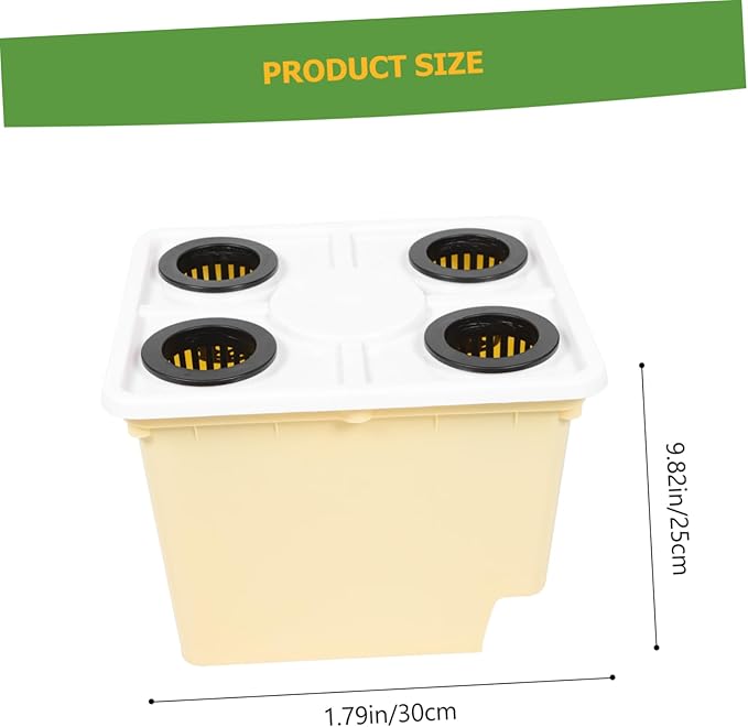 4holes Soilless Cultivation Plastic Hydroponic Planting Container for Balcony Garden Greenhouse and Home Gardening for Vegetables Fruits and Flowers