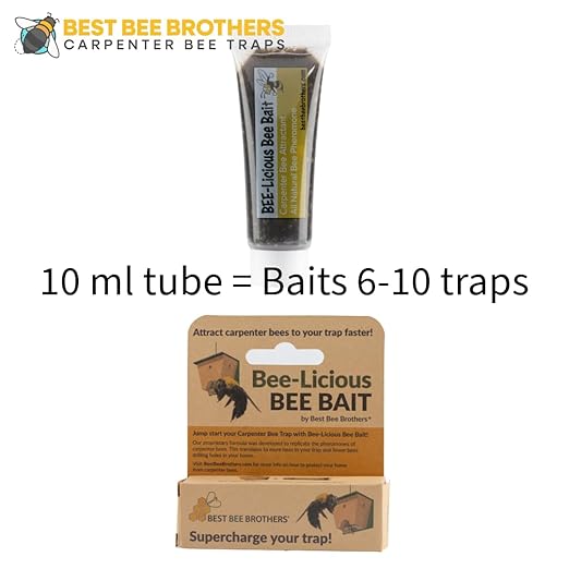 Best Bee Brothers Bee-Licious Carpenter Bee Bait All-Natural Pheromone Lure 10 ml Squeeze Tube 2-Pack