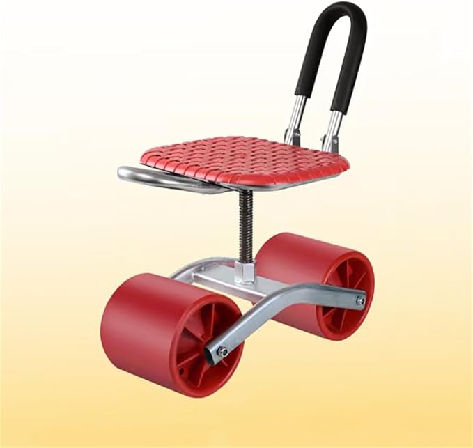 Mobile Gardening Stool Patio Gardening WorkseatGardening WorkseatsRolling Garden Work SeatLazy Garden Seat with Steering Handle &amp Tool TrayAdjustable Height 360°Swivel SeatA