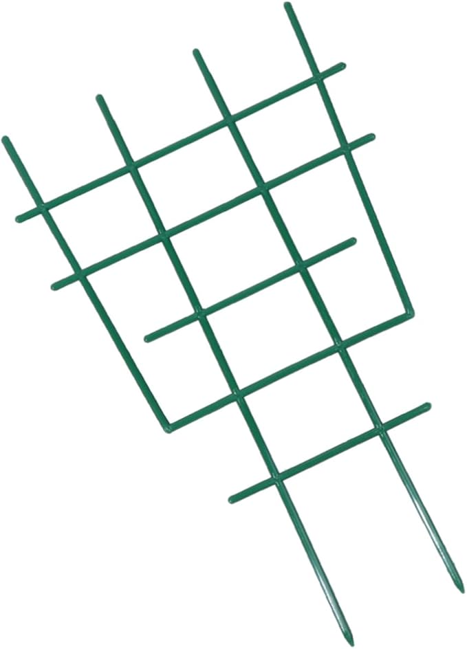 15pcs Garden Trellis for Climbing Plants Plastic Support Cage for Vertical Growth Easy to Assemble Plant Rack for Flowers and Vegetables Heavy-Duty Design Green Coating