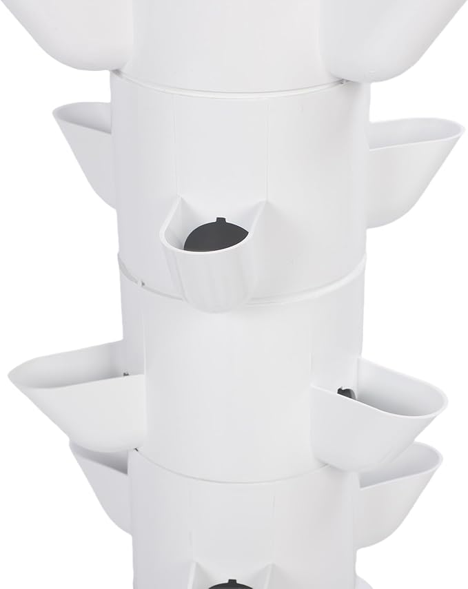 Aramox Vertical Hydroponic Growing System 18 Hole Hydroponic Tower with 10L Watertank for Home Space Saving Indoor Gardening for Vegetables (US regulations)