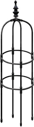 Garden Trellis for Climbing Plants Black Garden Trellises Potted Plant Climbing for Climbing Vines and Flowers Stands Indoor Outdoor(120CM)