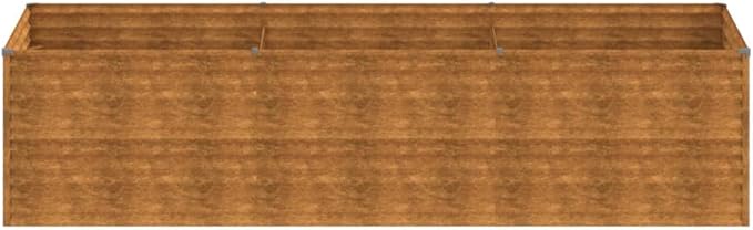 YAFF Garden Raised Bed Rustic Corten Steel Large StrongPots &amp Planters-152004