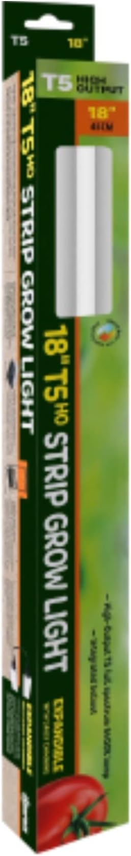 SUNPACK High Output T5HO 17W 6400K Full Spectrum Strip Grow Light White 18 - Made for Indoor Gardening or Greenhouses Ideal for Seed Starting