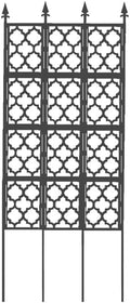 Vertical Plant Climbing Support Garden Trellis with Privacy Screen Outdoor Plastic-Coated Steel Pipe Grid Screen Shelf for Climbing Plants VinesBlack85 * 230cm