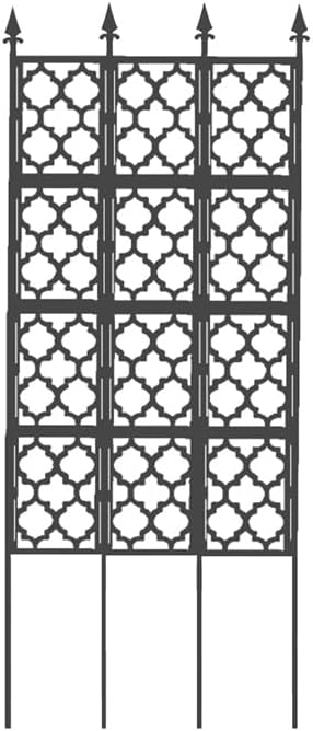 Vertical Plant Climbing Support Garden Trellis with Privacy Screen Outdoor Plastic-Coated Steel Pipe Grid Screen Shelf for Climbing Plants VinesBlack85 * 230cm