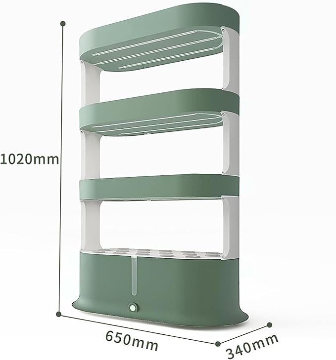 Hydroponics Tower with Remote Control Smart 3 Tier Planting Tower Hydroponics Growing System Stratified Water Circulation Full Spectrum LED Grow Lights for Herbs Fruits Vegetables