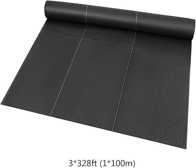 Weed Control Fabric UV Resistant Ground Cover Membrane Garden Underlay Weed Barrier Weed Barrier Mat Ideal for Use in Patios Garden Flower Beds Landscaping(1 * 100m)
