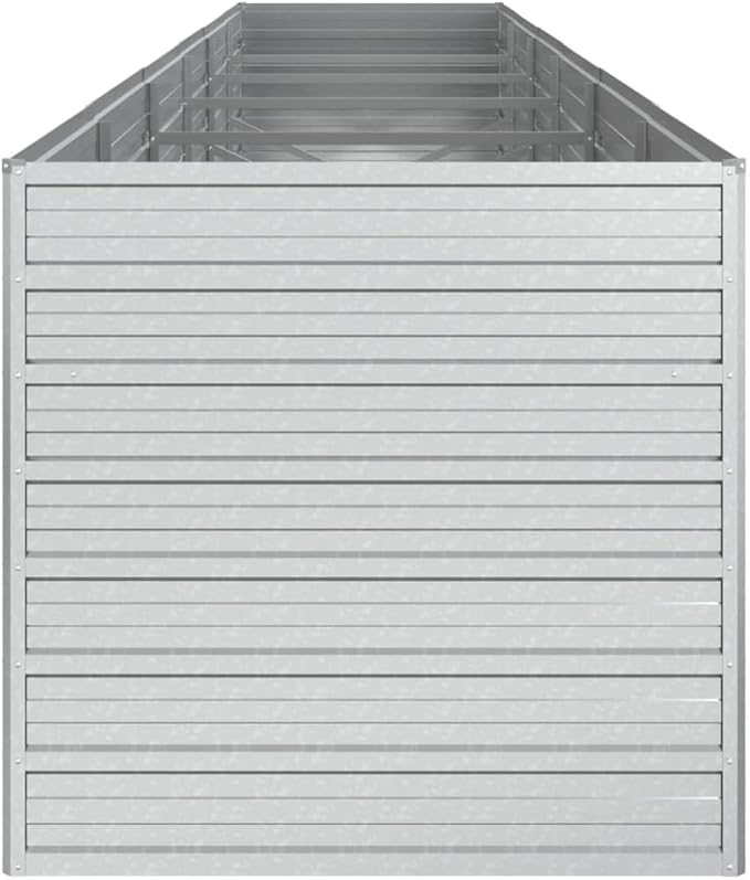 Garden Raised Bed Garden beds Outdoor Planter Boxes Outdoor Plant pots Suitable for Backyard Patios Flowers Restaurants 189x31.5x30.3 Galvanized Steel Silver