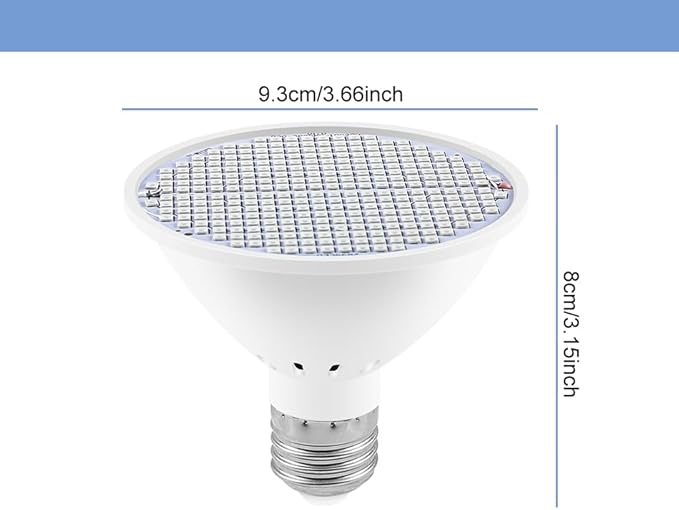 4Pcs 25W LED Indoor Seedlings Cultivation Lamp AC85-265V Red Blue E26/E27 Greenhouse Hydroponic Planting Fill Lamps UV/IR Vegetables Fruits Flower Moss Succulent Cactus Potting Cultivation Lighting
