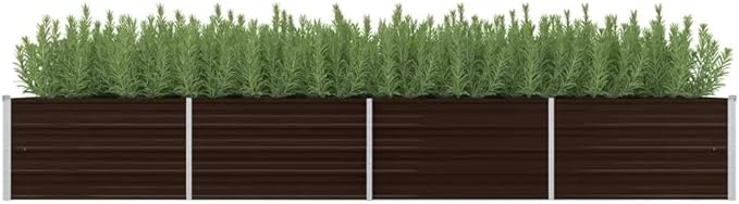 Garden Raised Bed Brown 126x31.5x17.7 Galvanized SteelWeight:24.52lbs45716