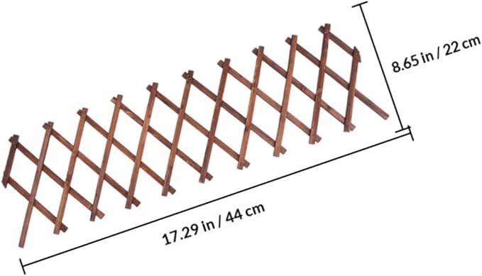 COHEALI Expandable Wooden Garden Trellis for Climbing Plants 44cm X 22cm Carbonized Wood Vine Support 0.9cm Thickened Panels Outdoor Plant Climb Support for Garden and Patio Use