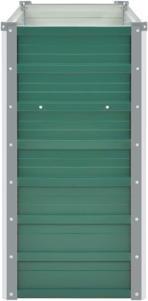 SKM Garden Raised Bed Garden Raised Bed Galvanized Steel 63x15.7x31.3 Green