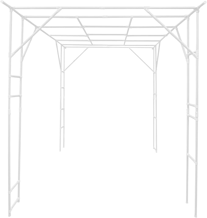 Large Grape Vine Trellis Garden Arch Trellis Large Grape Vine Support Arch Arbor Used for Outdoor Climbing of Plants (White)