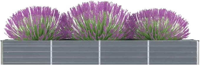 SKM Garden Raised Bed Galvanized Steel 126x15.7x17.7 Gray (9.64 KG/21.208 LBS)