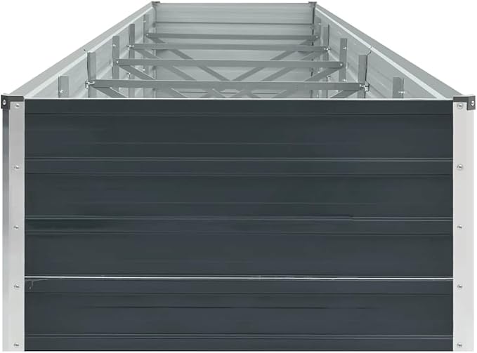 Galvanized Steel Raised Garden Bed 189x31.5x17.7 Anthracite Metal Planter Box Spacious Outdoor Elevated Flower Bed for Vegetables Herbs Patios Backyard