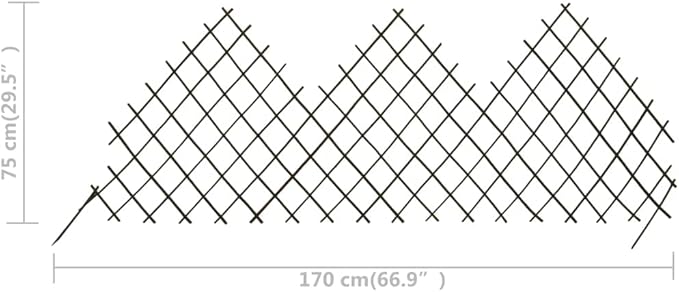 Willow Garden Trellis FencesTrellis for Climbing Plants OutdoorExpandable Plant Climbing LatticePlant SupportFence Extension5 pcs 66.9x29.5