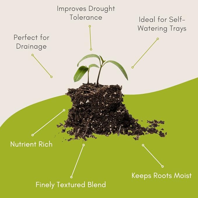 Gardeners Supply Company SuperRoot Booster Seed Starter Mix | Promotes Strong Roots &amp Boost Plant Growth | High Nutrients Plant Food for Seed Starting Trays and Planters - (9 Quarts)