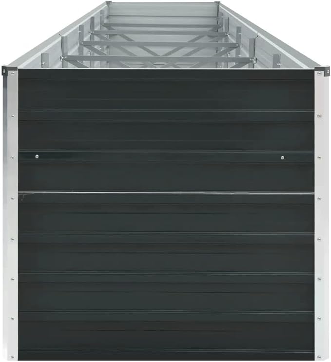 Galvanized Garden Raised Bed Kit Outdoor Galvanized Planter Garden Boxes for Vegetables Large Planter Raised Beds Galvanized Steel 189x31.5x30.3 Anthracite