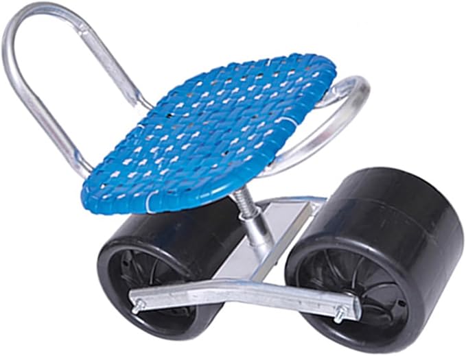 Garden Stool with WheelsAdjustable Height 22-36cmLightweight Gardening Helperfor Orchards Farms Balcony(Blue)