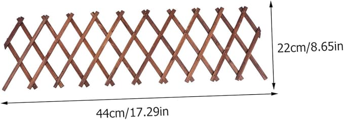 Yardwe Carbonized Wood Flower Stand Expandable Garden Trellis for Outdoor Plants Climbing Vines